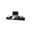 Marconi Asymmetrical TV Stand in Dark Brown