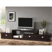 Baxton Studio Gosford TV Stand in Brown BushFurnitureCollection