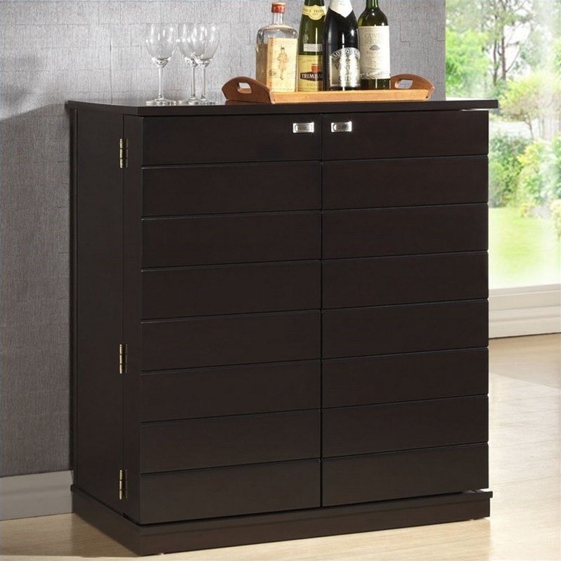 Baxton Studio Stamford Home Bar in Dark Brown RT228OCCwengeWC