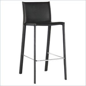 baxton studio crawford counter height stool in black (set of 2)