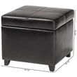 Storage Cube Ottoman in Black