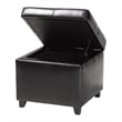 Storage Cube Ottoman in Black