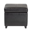 Storage Cube Ottoman in Black