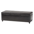 Large Bench Ottoman in Dark Brown
