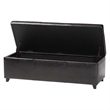 Large Bench Ottoman in Dark Brown