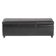 Large Bench Ottoman in Dark Brown