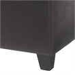 Small Storage Cube Ottoman in Dark Brown