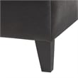 Baxton Studio Sandusky Leather Storage Cocktail Ottoman in Dark Brown