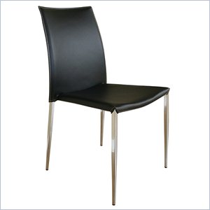 baxton studio benton dining chair in black (set of 2)