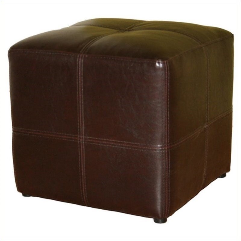 Nox Ottoman in Dark Brown BushFurnitureCollection