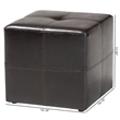 Nox Ottoman in Dark Brown