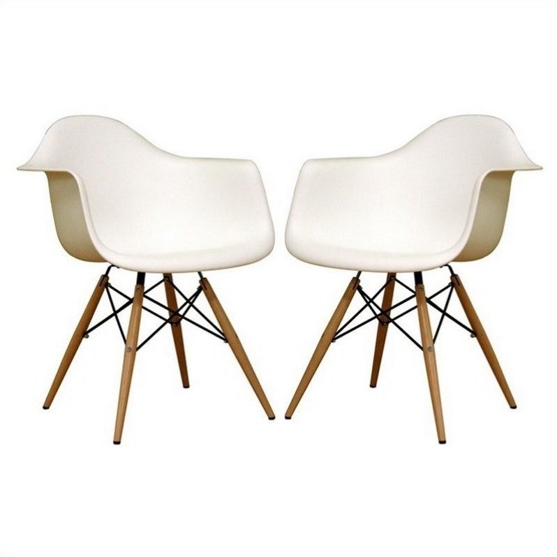 Pascal Dining Chair In White Set Of 2 Dc 866