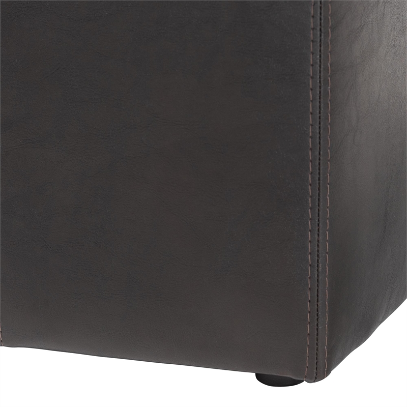 Aric Ottoman in Dark Brown