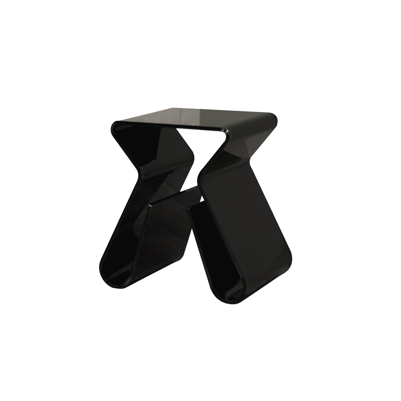 Baxton Studio Acrylic End Table with Magazine Rack