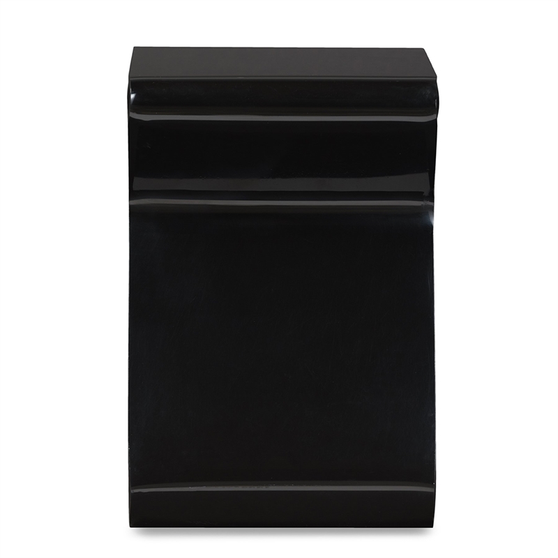 Baxton Studio Acrylic End Table with Magazine Rack