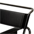 Baxton Studio Jericho Leather Accent Chair in Black