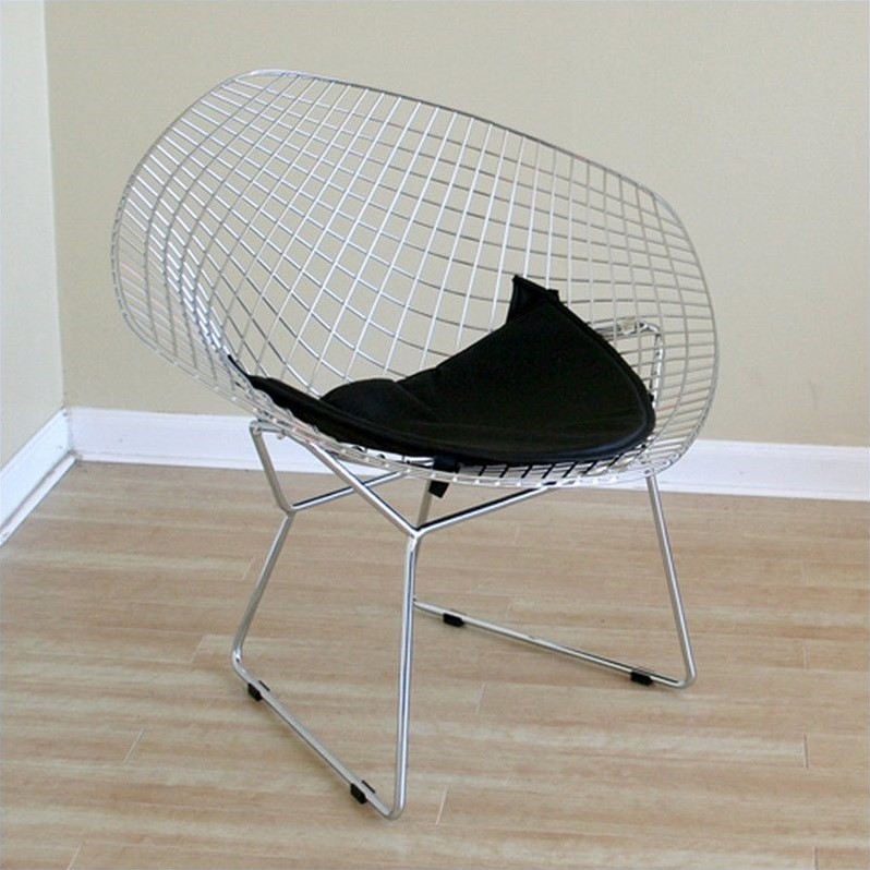 Bertoia Wire Chair bertoia diamond wire chair in silver (set of 2) - 8300 Bertoia Wire Chair bertoia diamond wire chair in silver (set of 2) - 8300