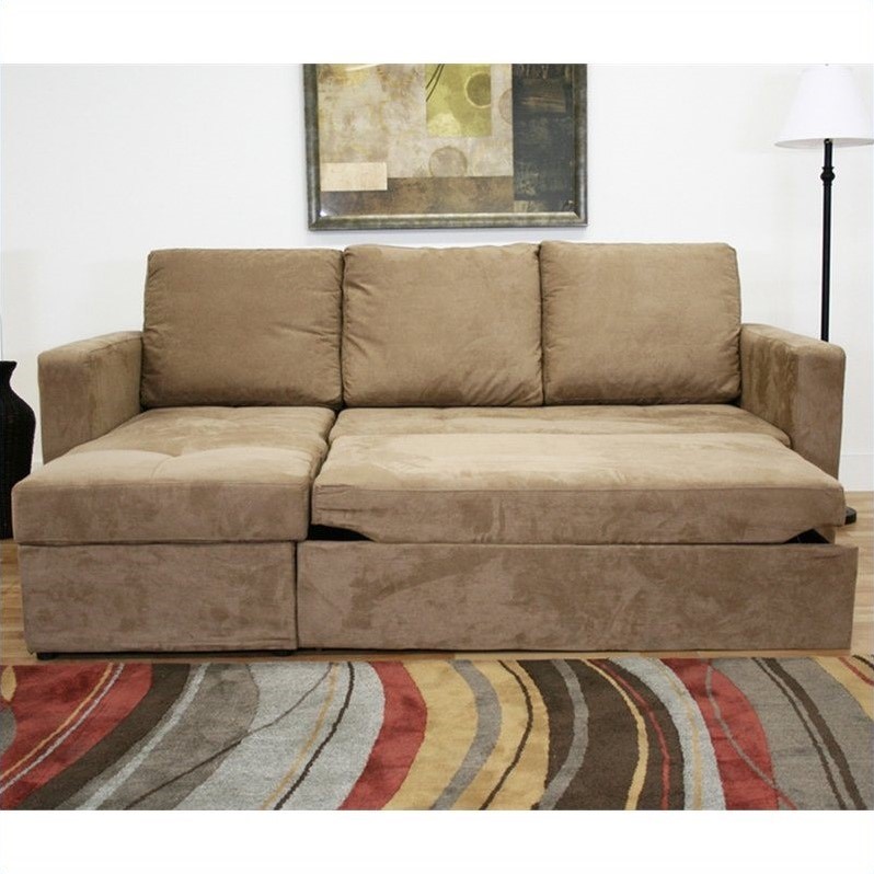 Linden Convertible Sectional in Tan LAN121SectionalLFCTan