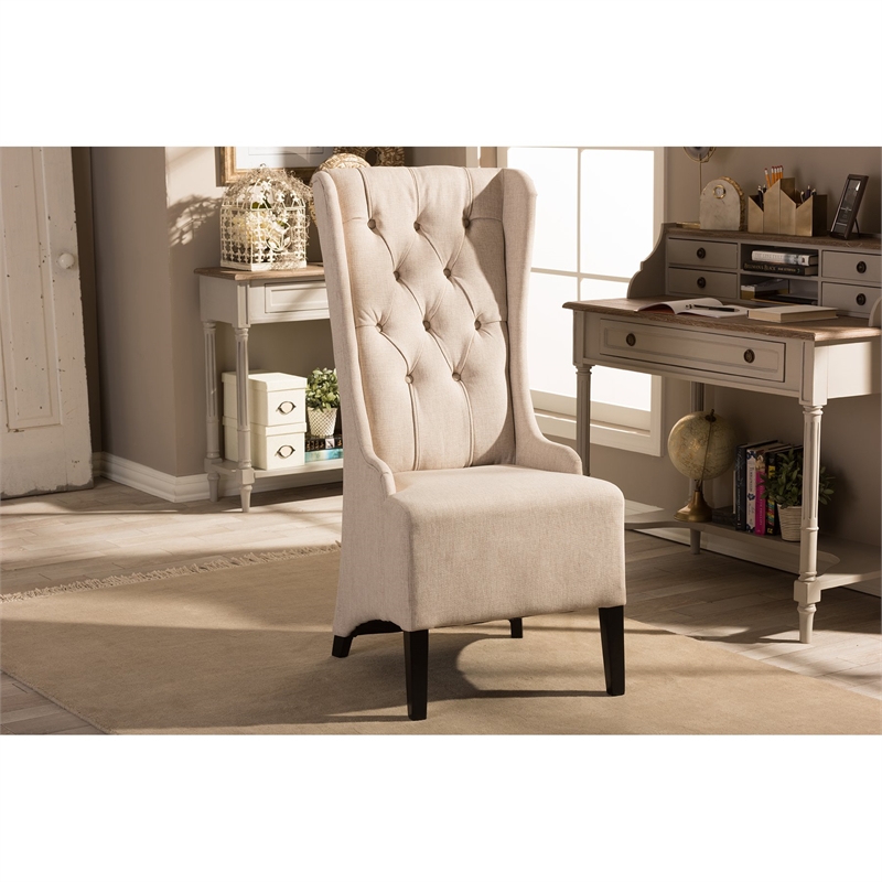 Vincent Tufted Accent Chair in Beige