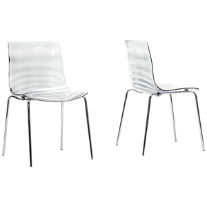 Marisse Dining Chair in Clear (Set of 2)