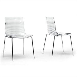 marisse dining chair in clear (set of 2)