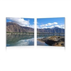 Causeway Through The Mountains Mounted Print Diptych in Multicolor