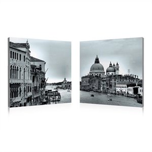 timeless venice mounted print diptych in multicolor