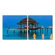 Baxton Dinner in The Tropics Mounted Print Diptych in Multicolor