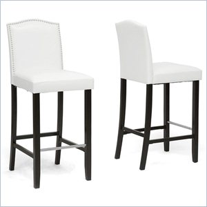 libra bar stool in white (set of 2)
