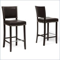 Kaysa Bar Stool in Red Set of 2 BushFurnitureCollection