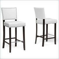 Kaysa Bar Stool in Red Set of 2 BushFurnitureCollection