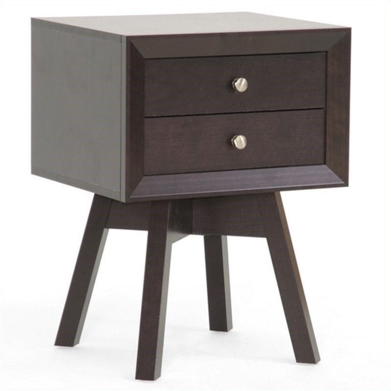 Warwick Accent Table and Nightstand in Dark Brown