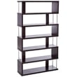 Barnes 6 Shelf Modern Bookcase in Dark Brown