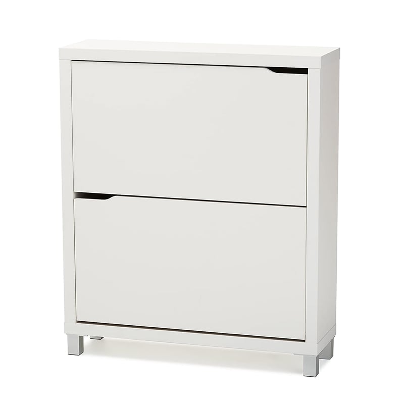 Baxton Studio Simms Modern Shoe Cabinet in White