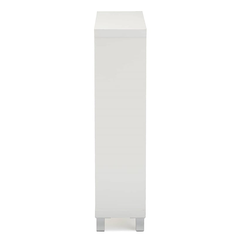 Baxton Studio Simms Modern Shoe Cabinet in White