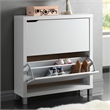 Baxton Studio Simms Modern Shoe Cabinet in White