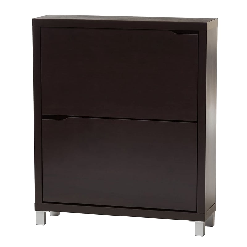 Simms Shoe Cabinet in Dark Brown