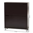 Simms Shoe Cabinet in Dark Brown