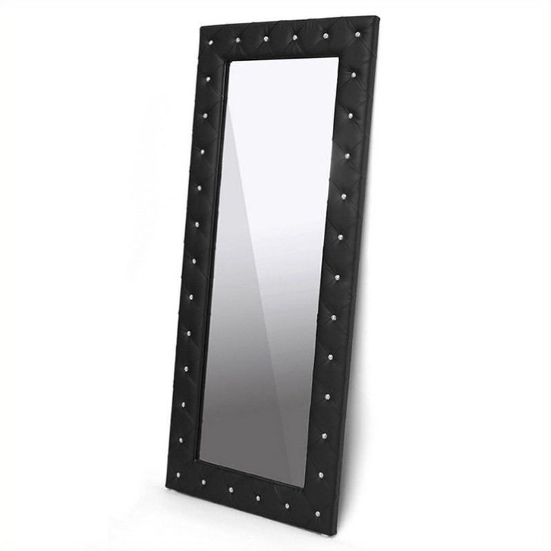 Baxton Studio Stella Floor Mirror in Black