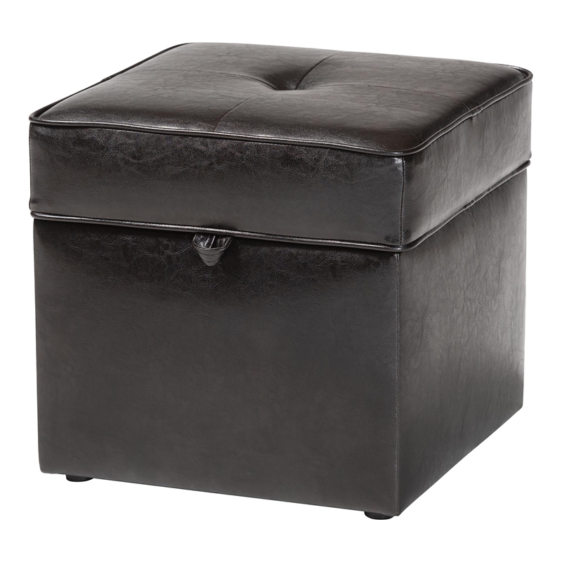 Sydney Ottoman in Dark Brown