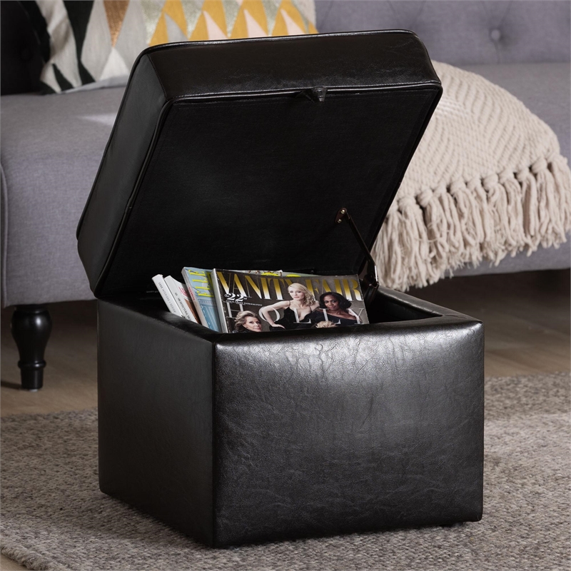 Sydney Ottoman in Dark Brown