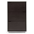 Baxton Studio Simms Modern Shoe Cabinet in Dark Brown