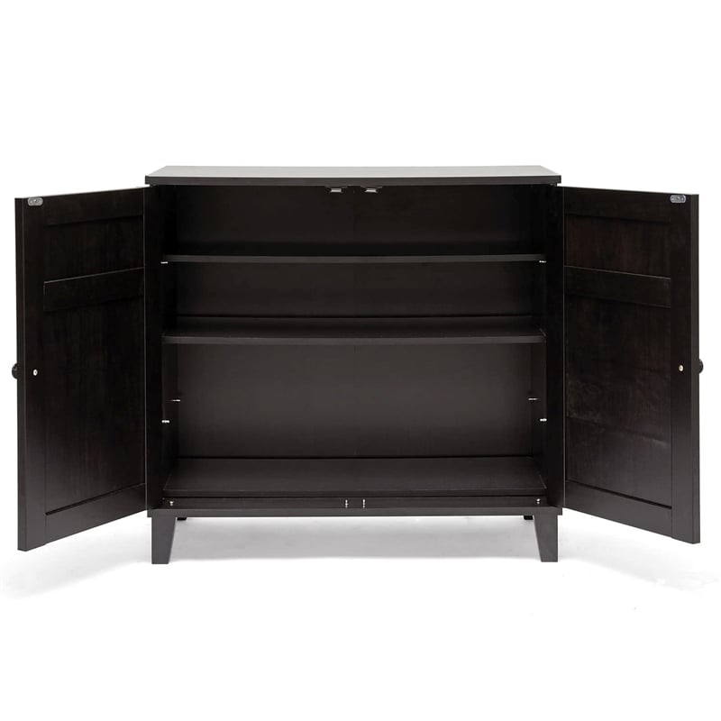 Glidden Short Shoe Cabinet in Dark Brown