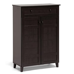 Glidden Tall Shoe Cabinet in Dark Brown