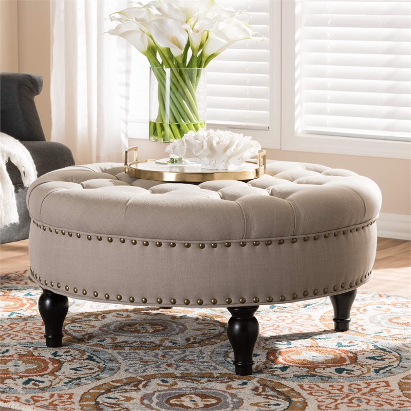 Palfrey Ottoman in Beige