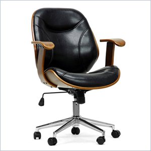 rathburn office chair in walnut and black