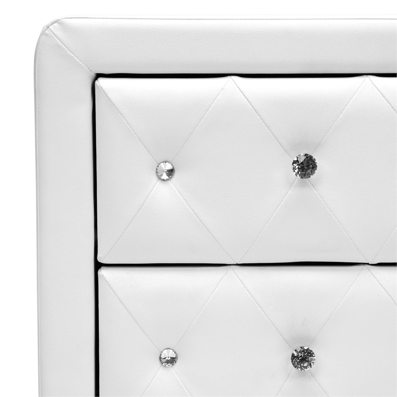 Stella Tufted Nightstand in White