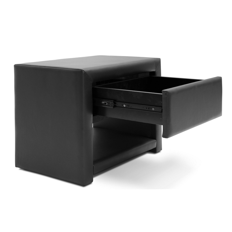 Baxton Studio Massey Nightstand in Black