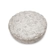 Cardiff Script Print Ottoman in Beige
