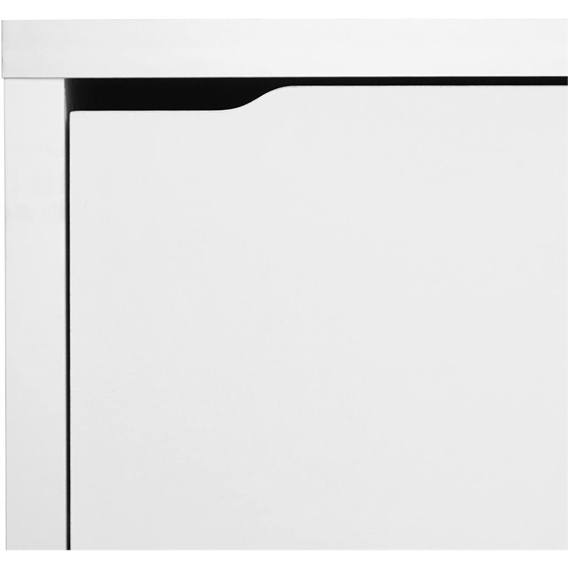 Simms Shoe Cabinet in White